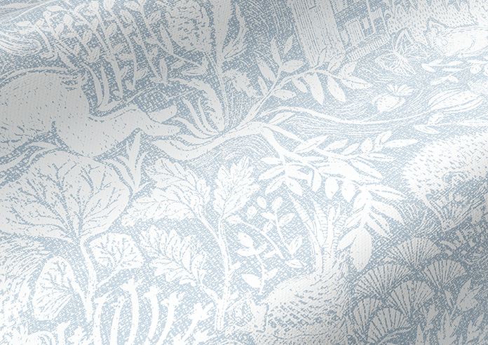 Folk Meadows, Soft Blue - Twist&Fit Roller Blind - Image 4